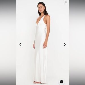 Bec & Bridge THE DREAMER V NECK DRESS  Elegant White Sleeveless Dress
